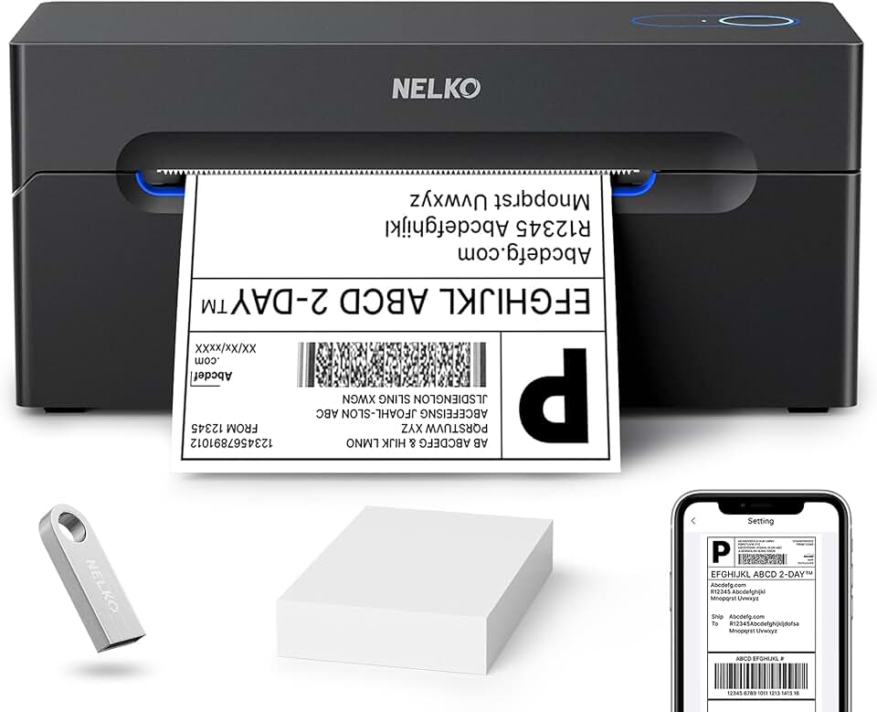 Wireless Bluetooth 4x6 Shipping Label Printer