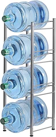 5-Tier Silver Water Jug Storage Rack