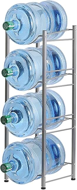 5-Tier Silver Water Jug Storage Rack