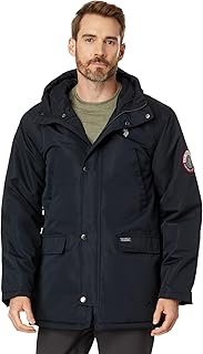 Men's Solid Long Parka with Snorkel