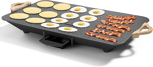 12x20 Inch Electric Griddle with Nonstick Surface