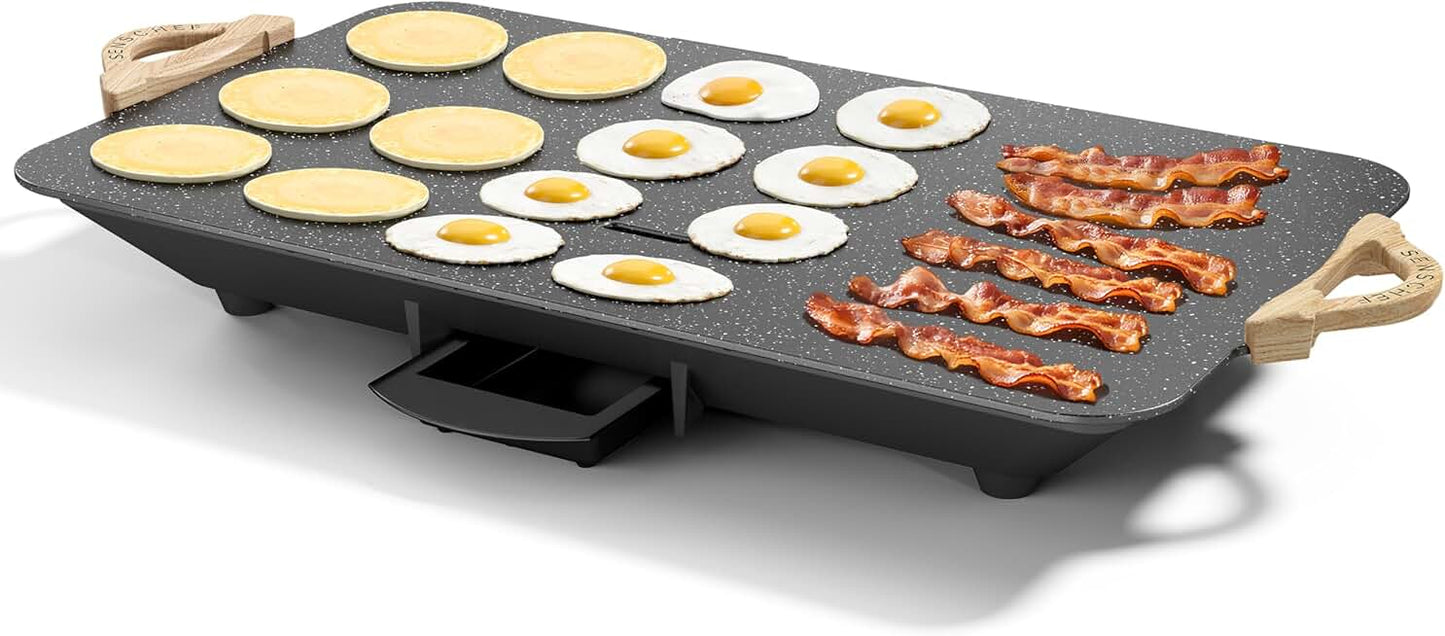 12x20 Inch Electric Griddle with Nonstick Surface