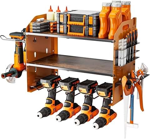 Heavy Duty Adjustable Power Tool Wall Organizer