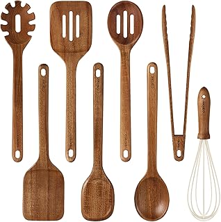 8-Piece Acacia Wooden Kitchen Utensil Set