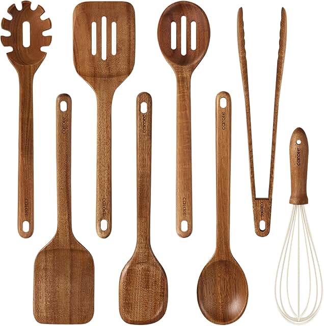 8-Piece Acacia Wooden Kitchen Utensil Set