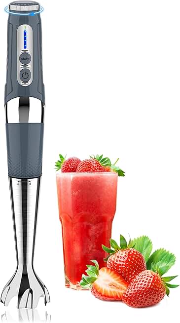 Cordless Handheld Immersion Blender with 21 Speeds
