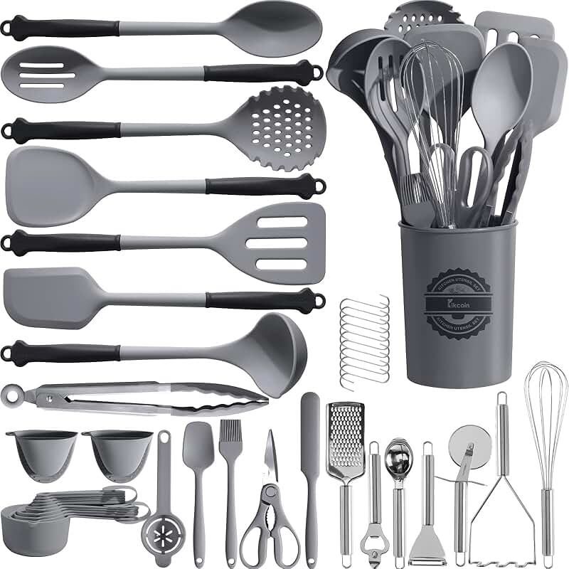Non-Stick Camping Cook Pot Set, All Grey