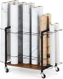 18-Slot Blueprint and Map Storage Rack with Wheels