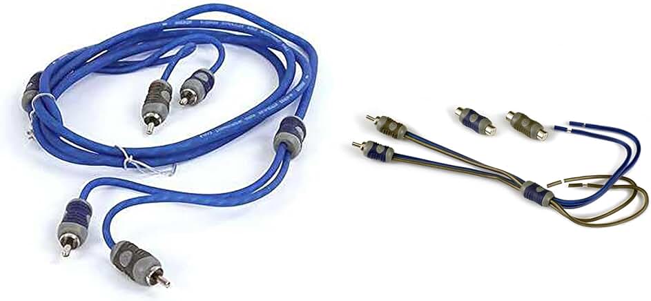 Speaker wire to RCA adapter with 2-meter signal cable