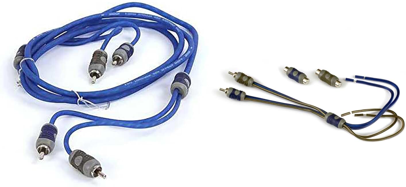 Speaker wire to RCA adapter with 2-meter signal cable