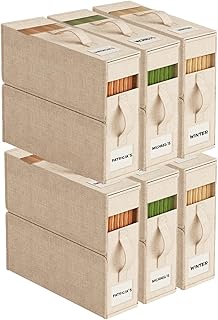 Six Foldable Sheet Storage Bins with Handles