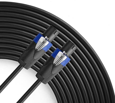 Heavy Duty 50ft 12AWG Speakon Speaker Cable