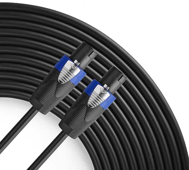 Heavy Duty 50ft 12AWG Speakon Speaker Cable