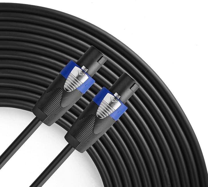 Heavy Duty 50ft 12AWG Speakon Speaker Cable