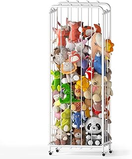 Large Metal Stuffed Animal Storage with Wheels
