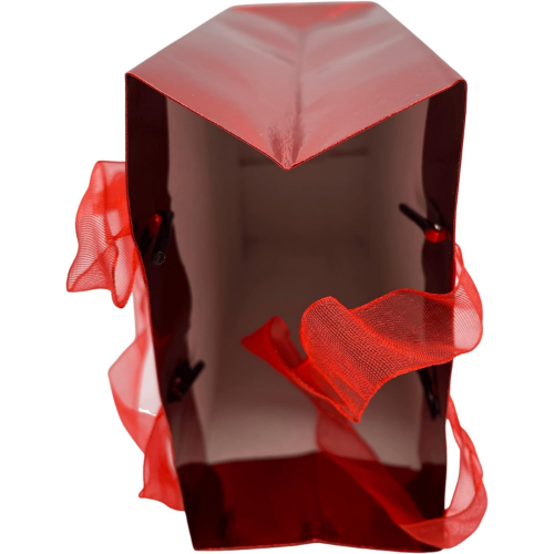 MODAIO-Gift Bags Small Size – Reusable Gift Bags With Handles Stunning Colors - Perfect As Goodie Bags, Birthday Gift Bags, Party Favor Bags– 4"W x 3"D x 6"H Size-1/count (Red)