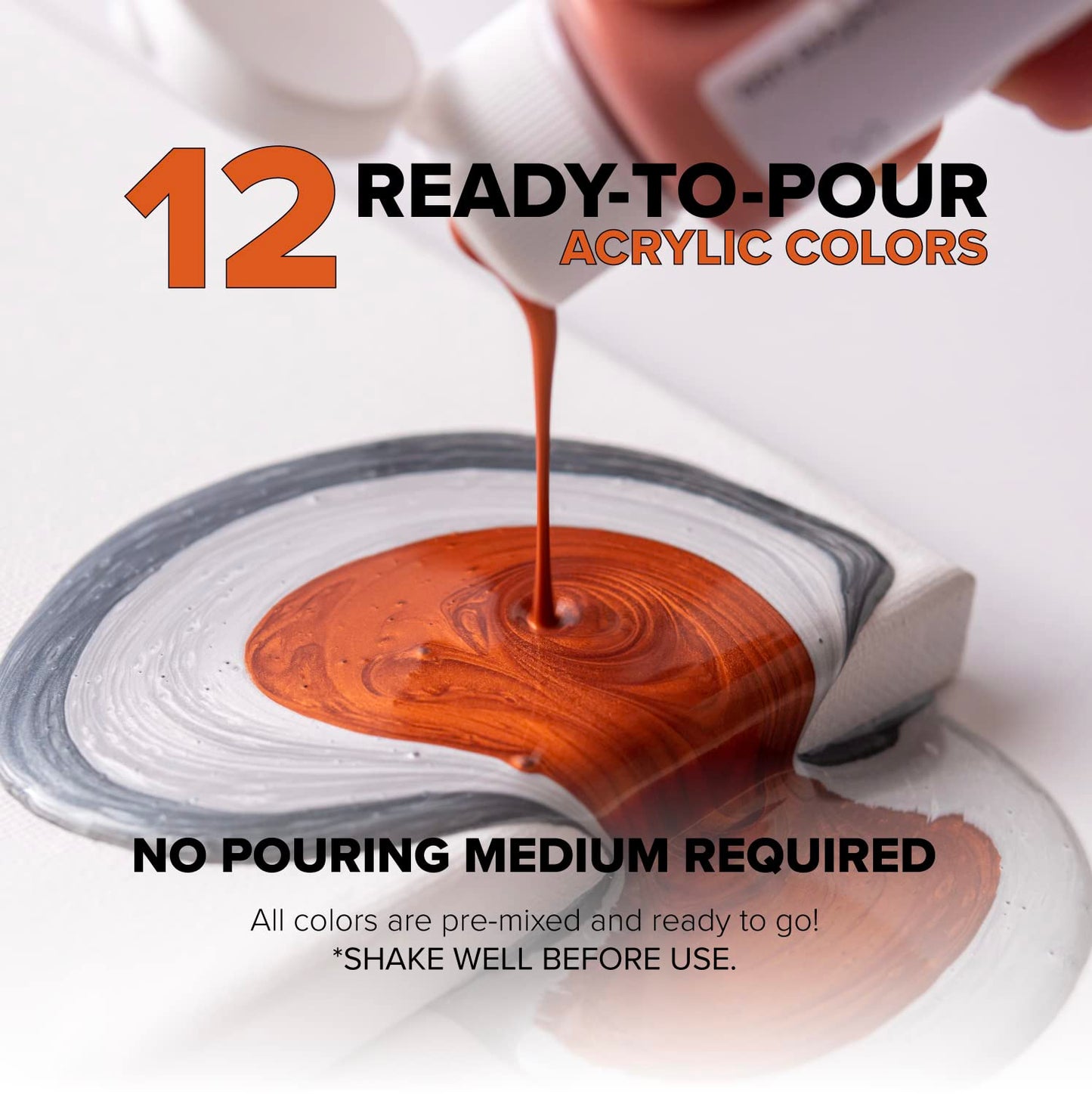 Metallic Acrylic Pouring Paint Set of 12, 2 oz.