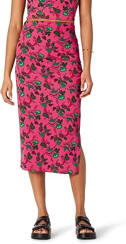 Women's Slim-Fit Ruched Matte Jersey Skirt