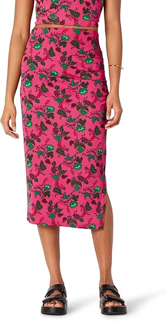 Women's Slim-Fit Ruched Matte Jersey Skirt