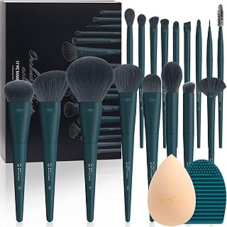 17-Piece Professional Makeup Brush Set with Cleaning Mat and Sponge