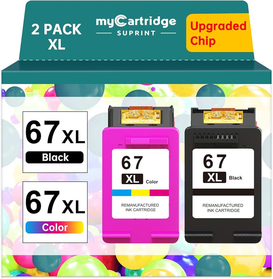 Black and color ink cartridges for HP printers
