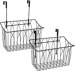 2 Pack Metal Hanging Storage Baskets for Kitchen Organizing