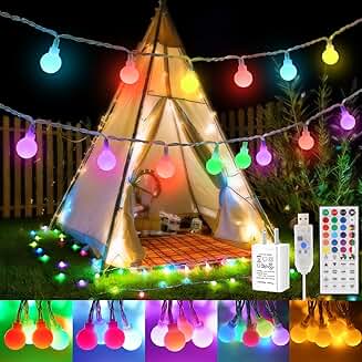 24-Color Indoor String Lights with Remote, 16.5ft