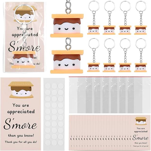 Bulk Employee Appreciation Gifts: 50 Cute Resin S'mores with Marshmallows