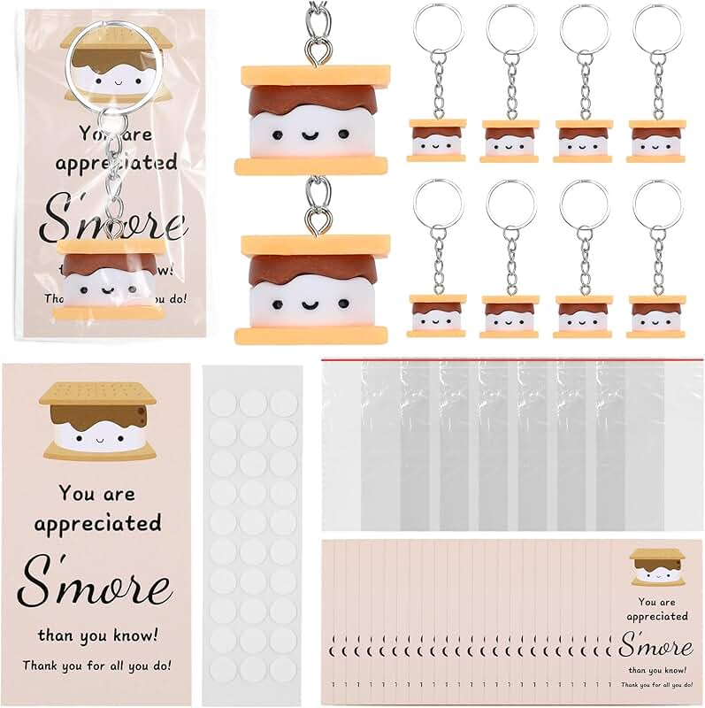Bulk Employee Appreciation Gifts: 50 Cute Resin S'mores with Marshmallows