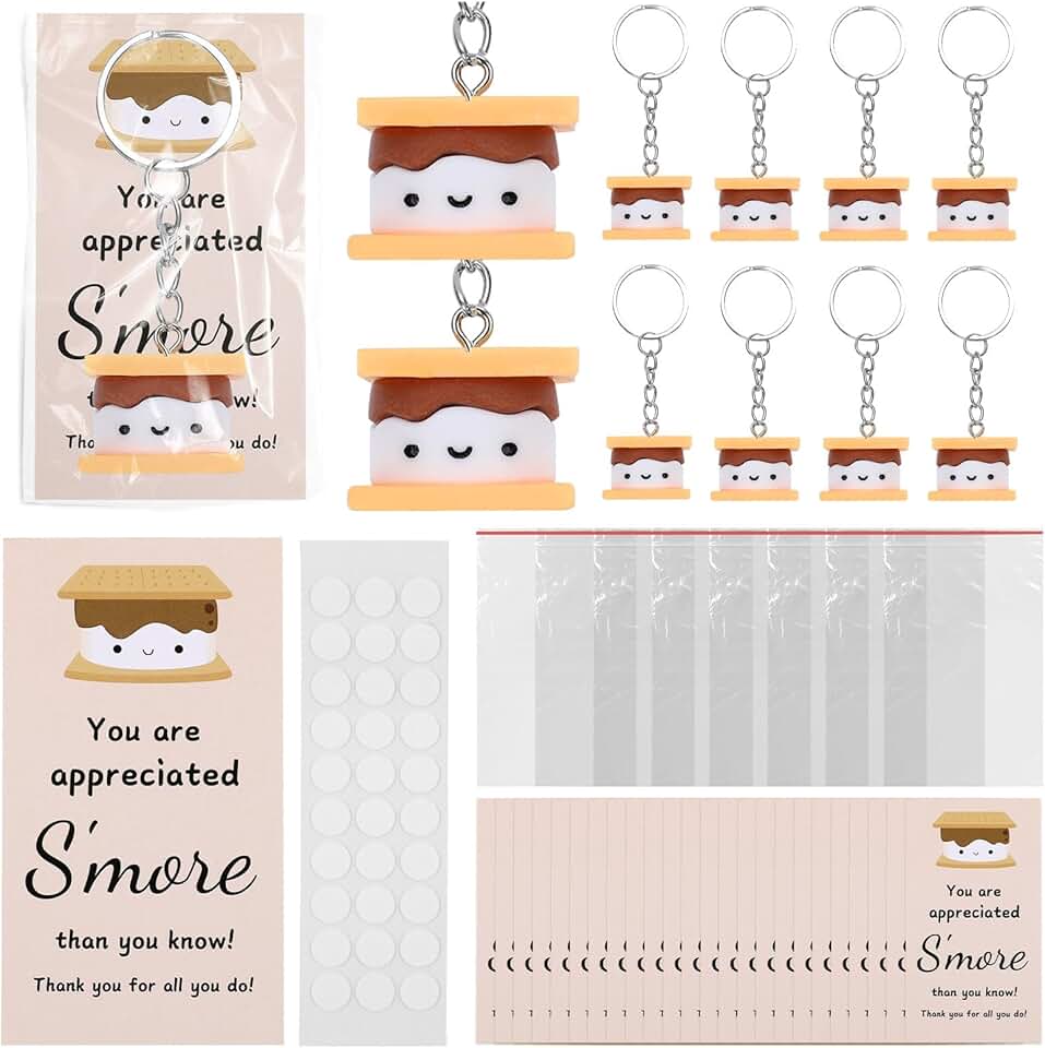 Bulk Employee Appreciation Gifts: 50 Cute Resin S'mores with Marshmallows