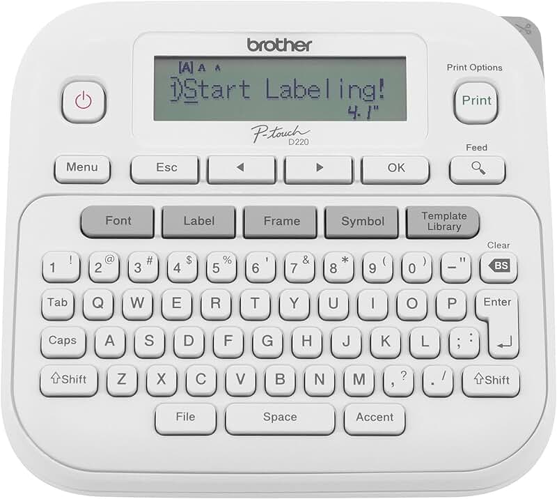 Home/Office Label Maker Prints TZe Tapes up to 1/2 inch