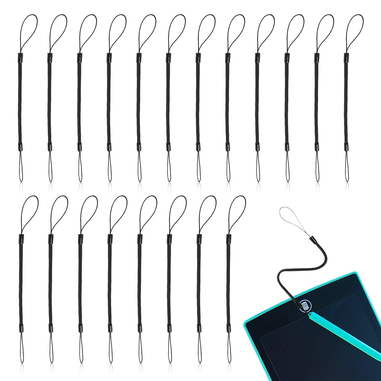 20-Piece Pen Leash Set with Elastic Tethers