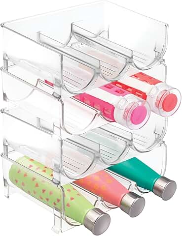 Stackable 3-Bottle Storage Rack for Kitchen Counter