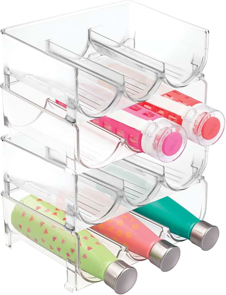 Stackable 3-Bottle Storage Rack for Kitchen Counter