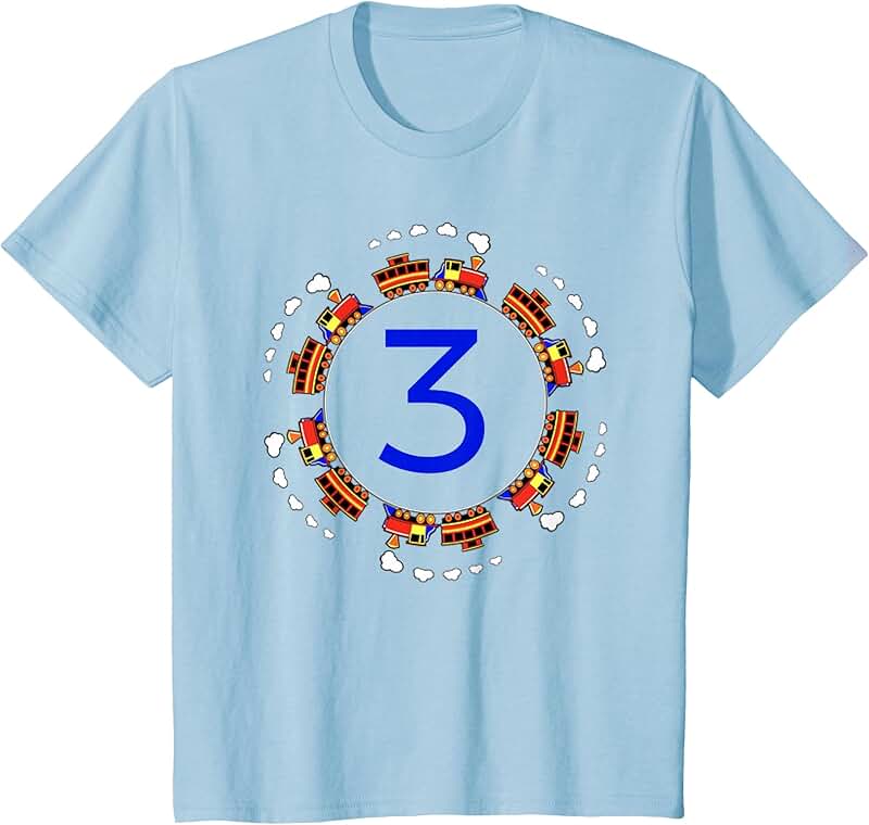 Kids' Circular Train Set Birthday T-Shirt