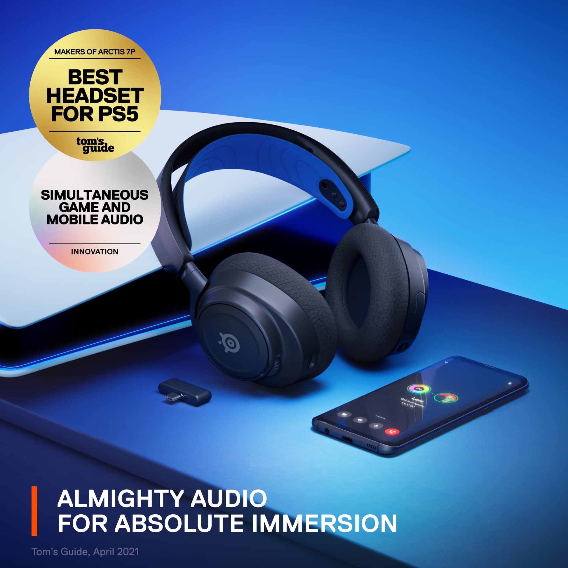 New Arctis Nova 7P Wireless Multi-Platform Gaming & Mobile Headset - Simultaneous Wireless 2.4GHz & Simultaneous Bluetooth - 38Hr Battery - USB-C - PS, PC, Switch, Mobile