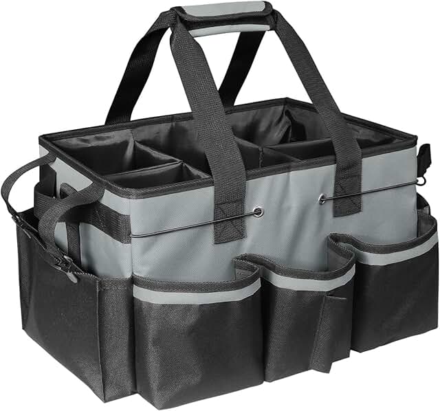 Wearable Cleaning Supplies Organizer with Handle and Straps