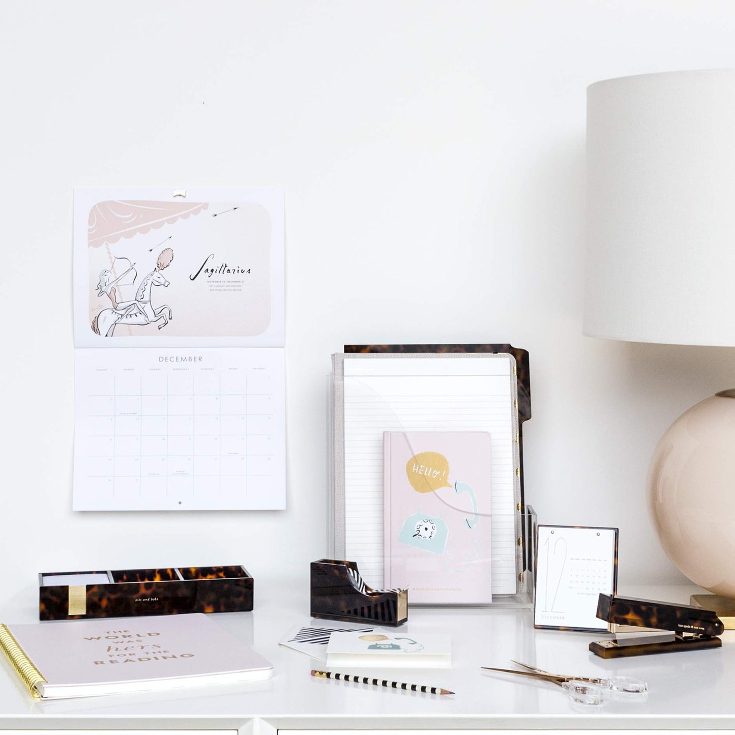 Set of 2 letter-sized lined notepad refills, cream
