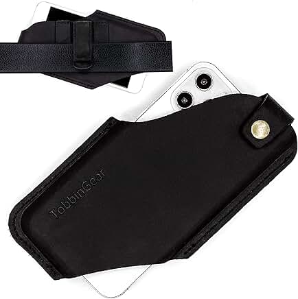 Leather Cell Phone Holster with Belt Clip for iPhone