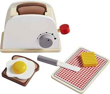 Children's Wooden Toaster Toy Set