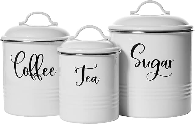 Rustic Food Storage Containers with Lids for Kitchen Decor