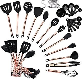 16-Piece Silicone Cooking Utensil Set with Measuring Cups