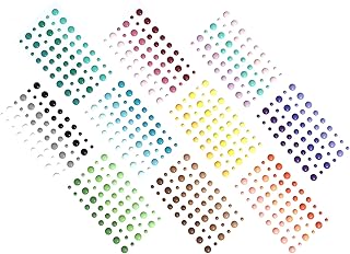 Set of 54 Assorted Color Self-Adhesive Enamel Dots