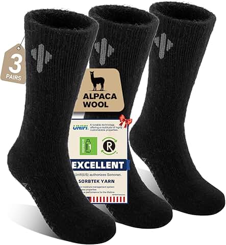 Heavyweight Warm Alpaca Wool Socks for Men and Women