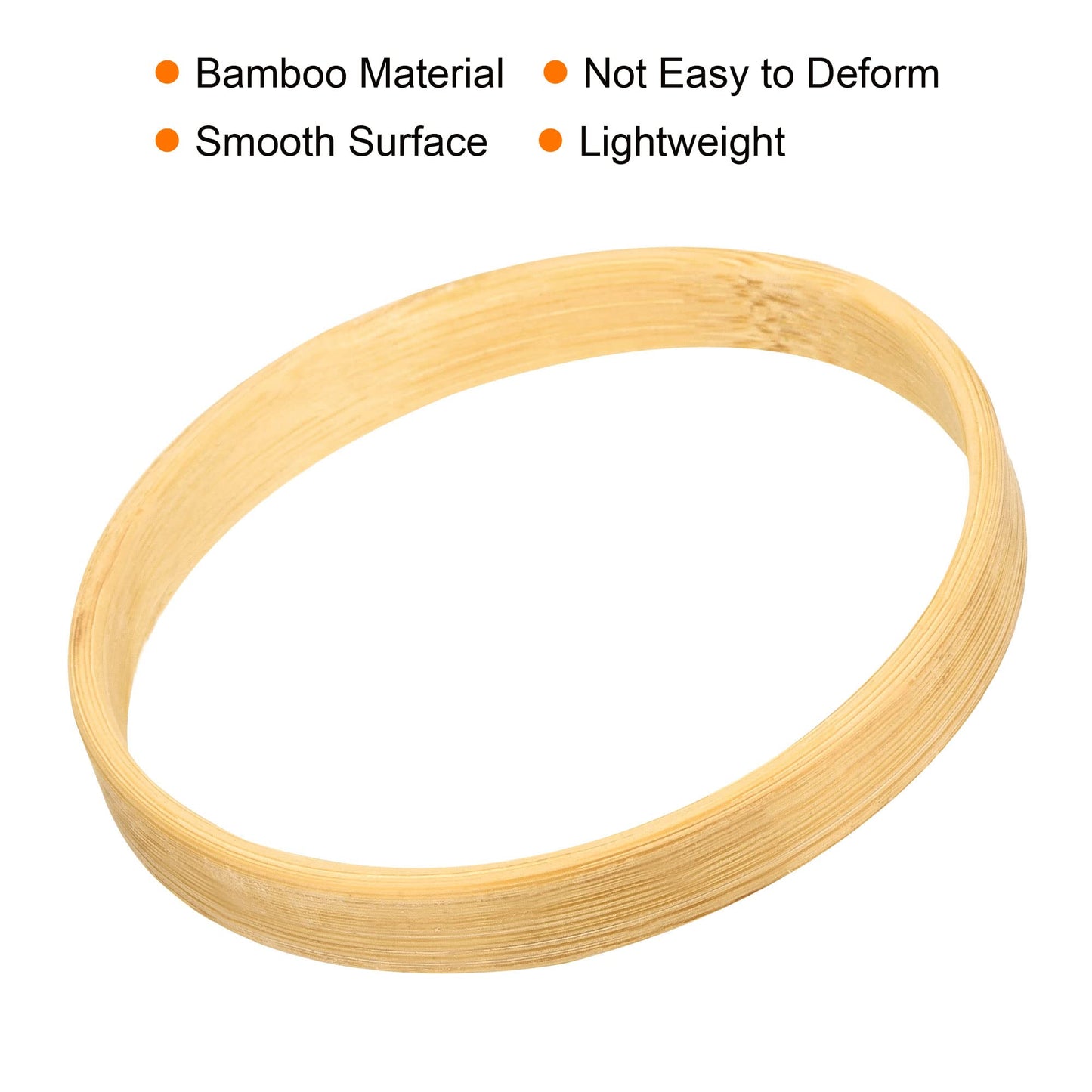 Eco-Friendly 3.1" Bamboo Floral Hoop Set - 8 Pack