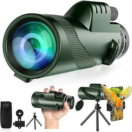 High Definition 80x100 Monocular Telescope for Adults