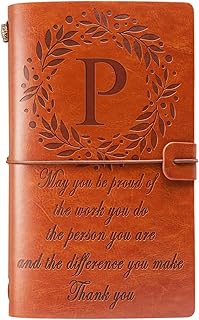 Thank You Monogrammed Leather Journal for Appreciation