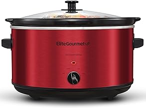 Electric Ceramic Slow Cooker with Adjustable Temp, 8.5 Qt