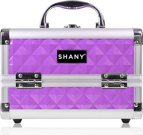 Purple portable makeup and jewelry storage case
