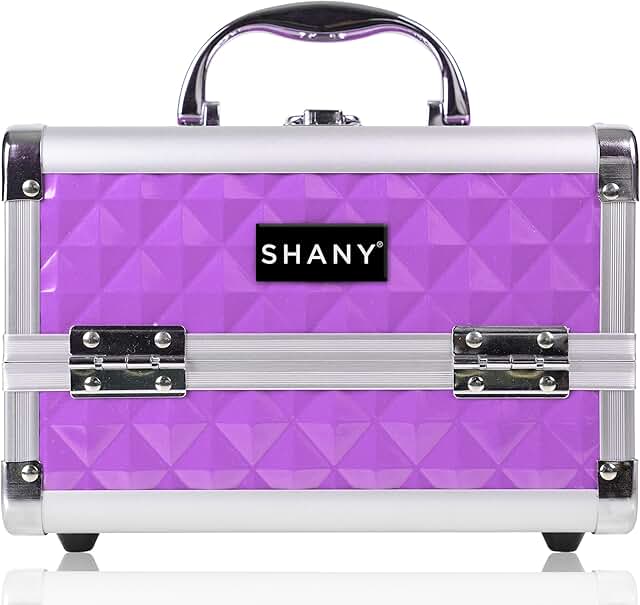 Purple portable makeup and jewelry storage case